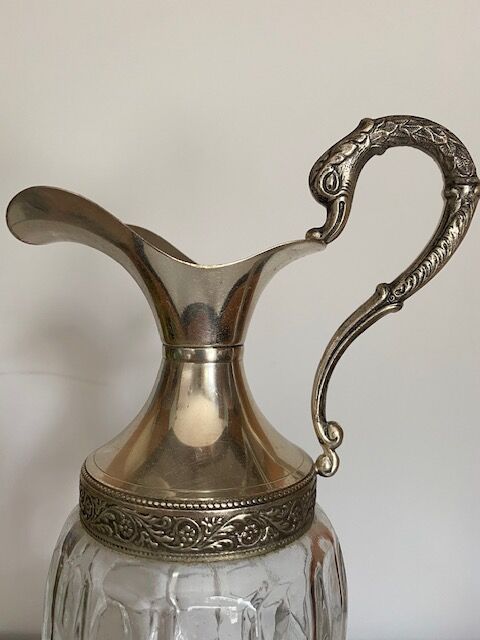 Silver-plated carafe by Buton Distillery, Bologna Italia