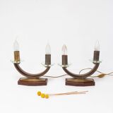 Paire de lampes de chevet style art déco vers 1940