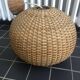 Rattan chandelier suspension old vintage craftsmanship 1960