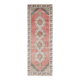 Vintage Turkish Oushak Handmade Wool Cotton Pink Runner 88x273