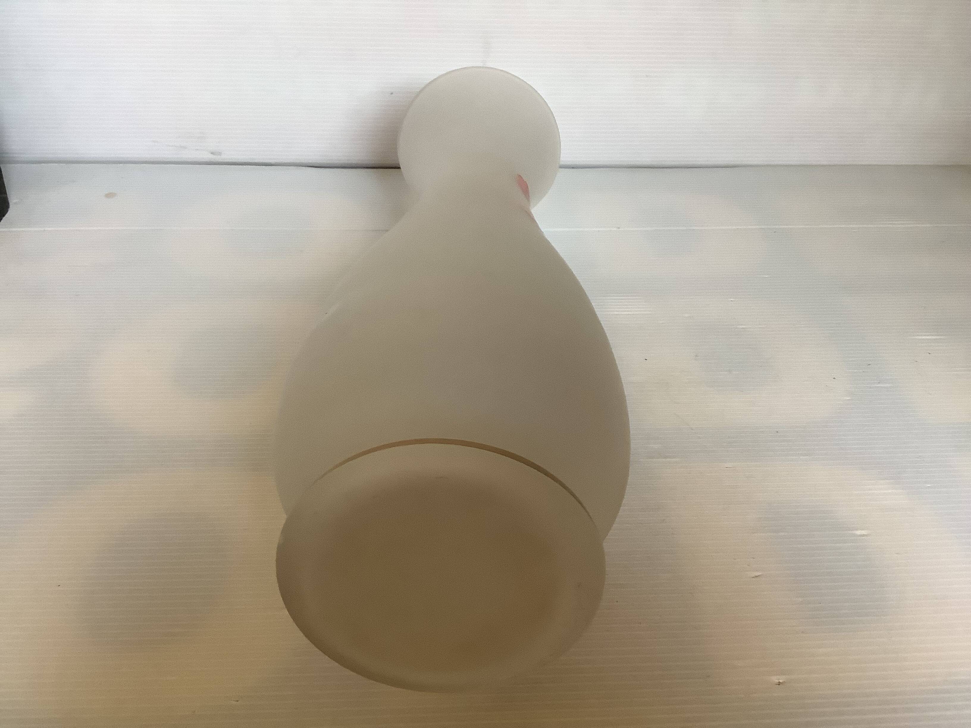 Large frosted glass vase flowers