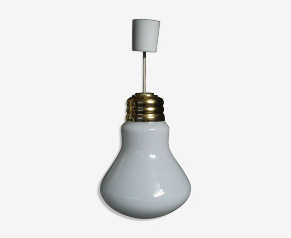 Suspension lampe forme ampoule vintage années 80