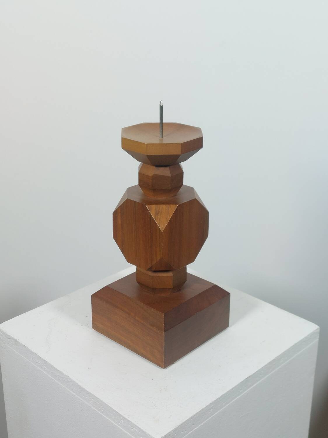 Vintage geometric candlestick from the 1950s.