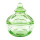 Art Deco bonbonniere, green crystal, Moser, Czechoslovakia, 1930s