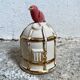 Bonbonnière cage oiseau céramique