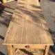 Large antique farmhouse table in solid raw oak with 1 drawer - 2m