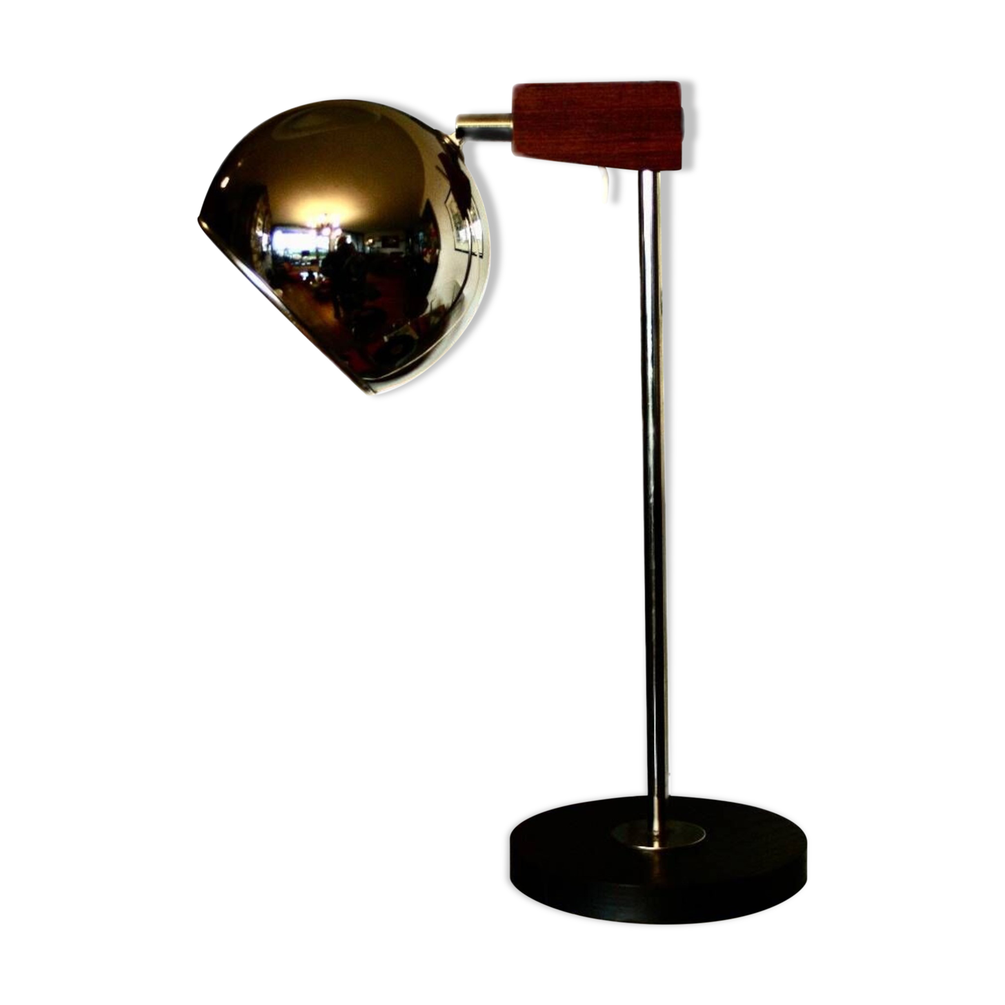 Vintage eye ball desk lamp from switzerland temde 1970