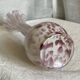 Clichy vase 1900 speckled opaline white and pink