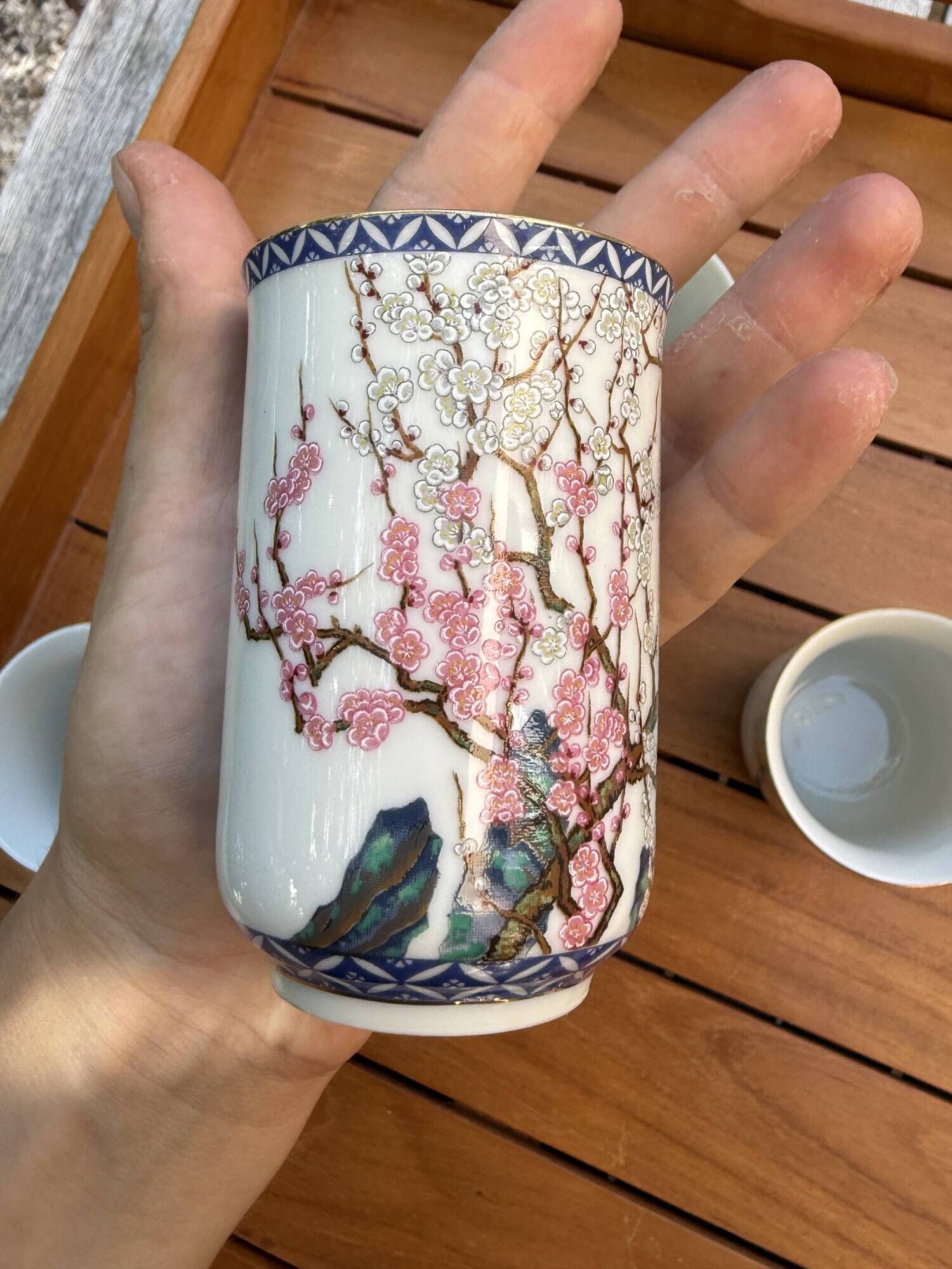 4 tasses japonaises Franklin Porcelain – Édition limitée 1981