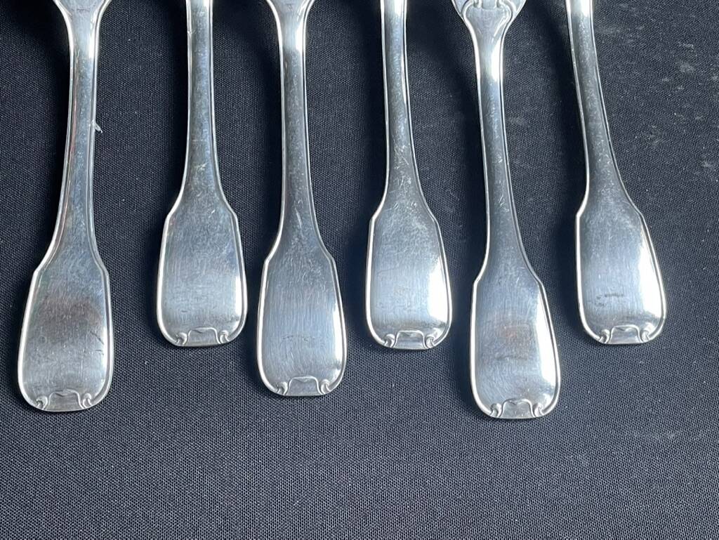 6 table forks – Silver plated metal – Frionnet François