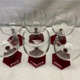 Set of 6 vintage wine glasses