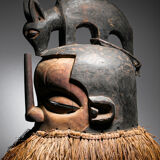 African mask Yaka Suku - Ethnic decoration of Congo