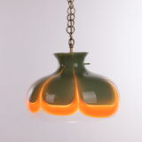 Suspension Kaiser Leuchten avec verre de Murano.