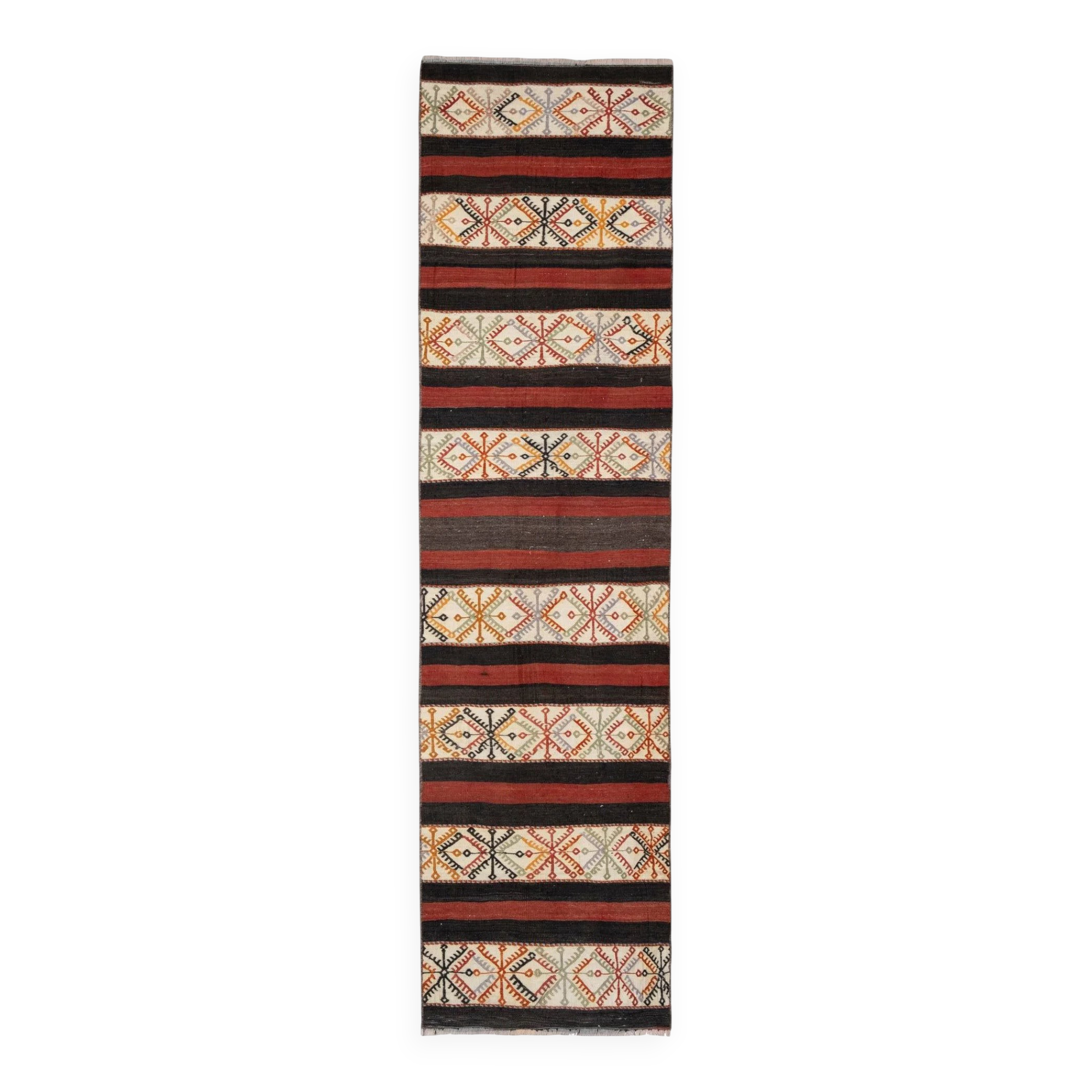 Vintage Turkish hallway rug 64x223 cm