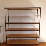 Shelf / bookcase in metal and solid wood