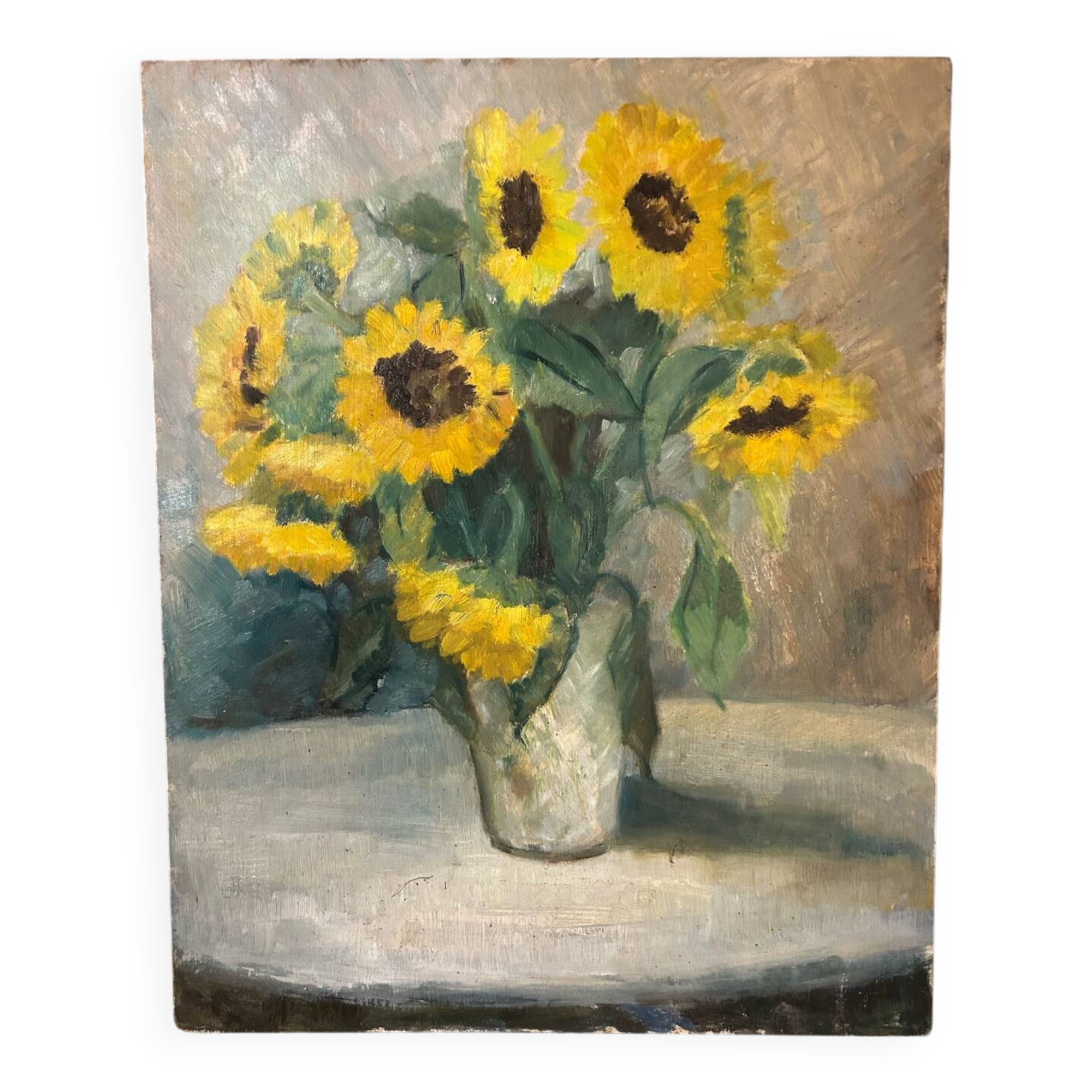 Painting on wood panel: still life