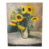 Painting on wood panel: still life