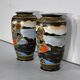 Pair of satsuma vases in japanese porcelain – early twentieth