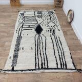 Handmade wool Berber rug 240 X 140 CM