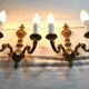 Paire d’appliques Bronze 2 lumières style Louis XV