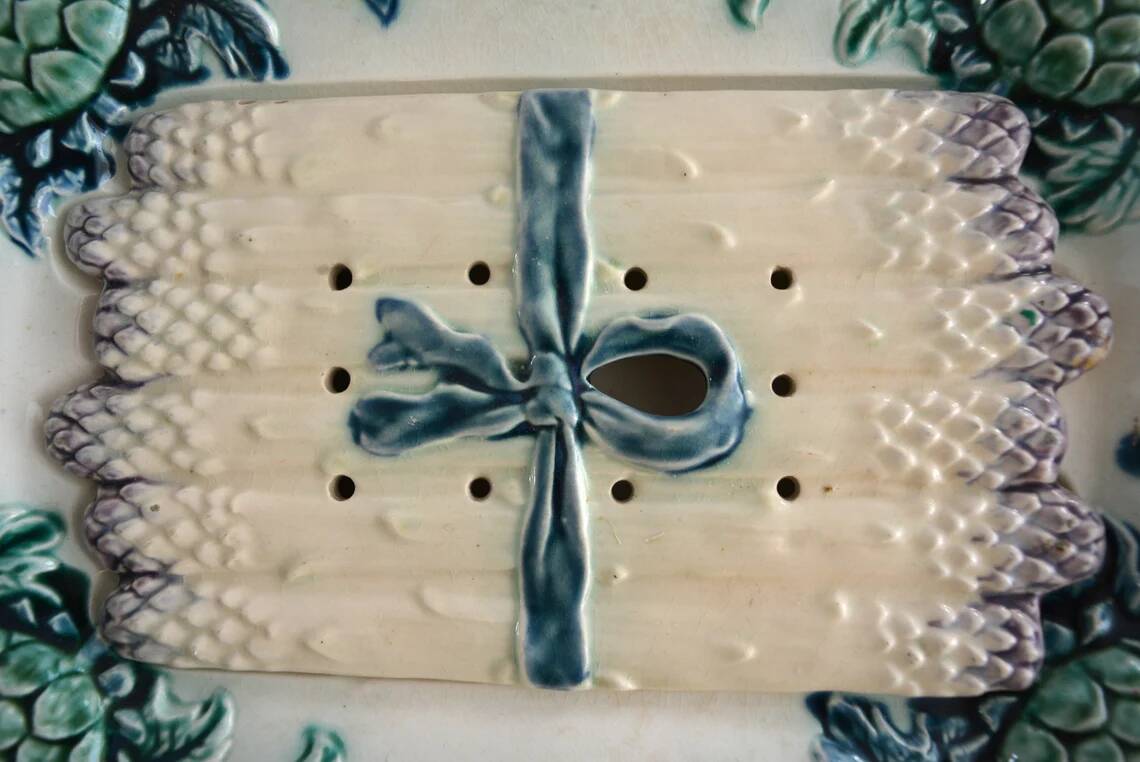 Ceramic tray Asparagus slip