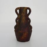 Polychrome terracotta pottery with 3 handles