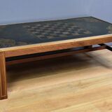 Grande table basse échiquier en acajou, goût Jansen – 2ème partie XXe