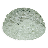 1-light ceiling light in chiseled glass