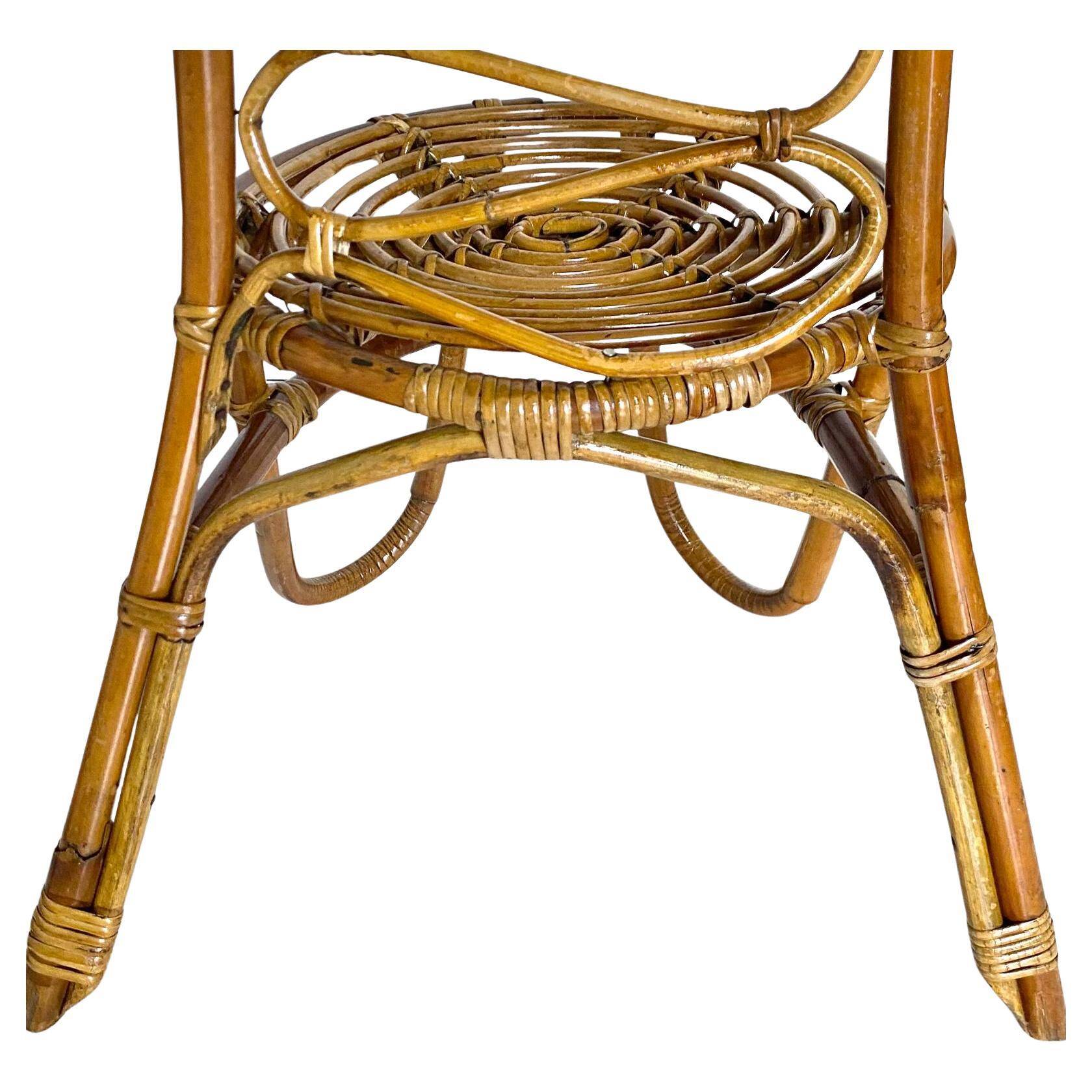Mid Century Modern Bonacina Bamboo Chairs, set of two, Italy 1960s
