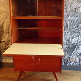 Vintage secretary in varnished teak