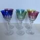 6 verres à vin de couleur St Louis Tommy