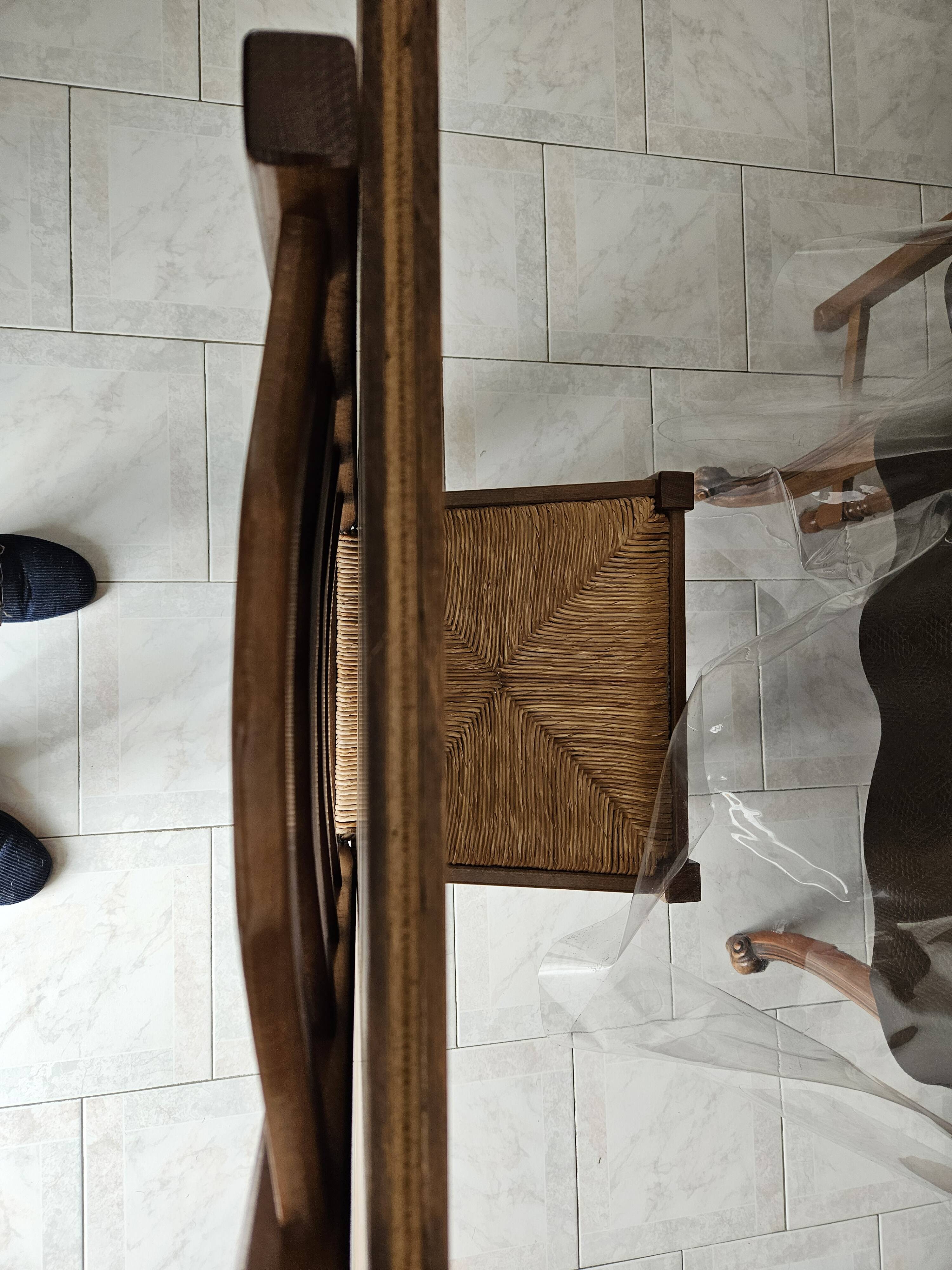 Table in solid cherry wood in Louis XV style.
