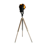 Projecteur de cinéma A.E Cremer Paris sur son pied réglable en bois  vers 1960