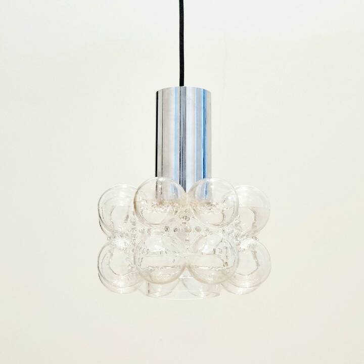Plafonnier en verre à bulles du milieu du siècle par Helena Tynell pour Limburg, années 1960