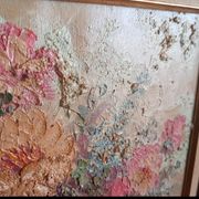 Oil on canvas "Roses" – HELMAN – Vintage Impasto with knife