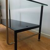 Coffee table design 50s vintage glass and brass