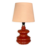 Ceramic rust bedside table lamp 1970 1980