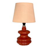 Ceramic rust bedside table lamp 1970 1980