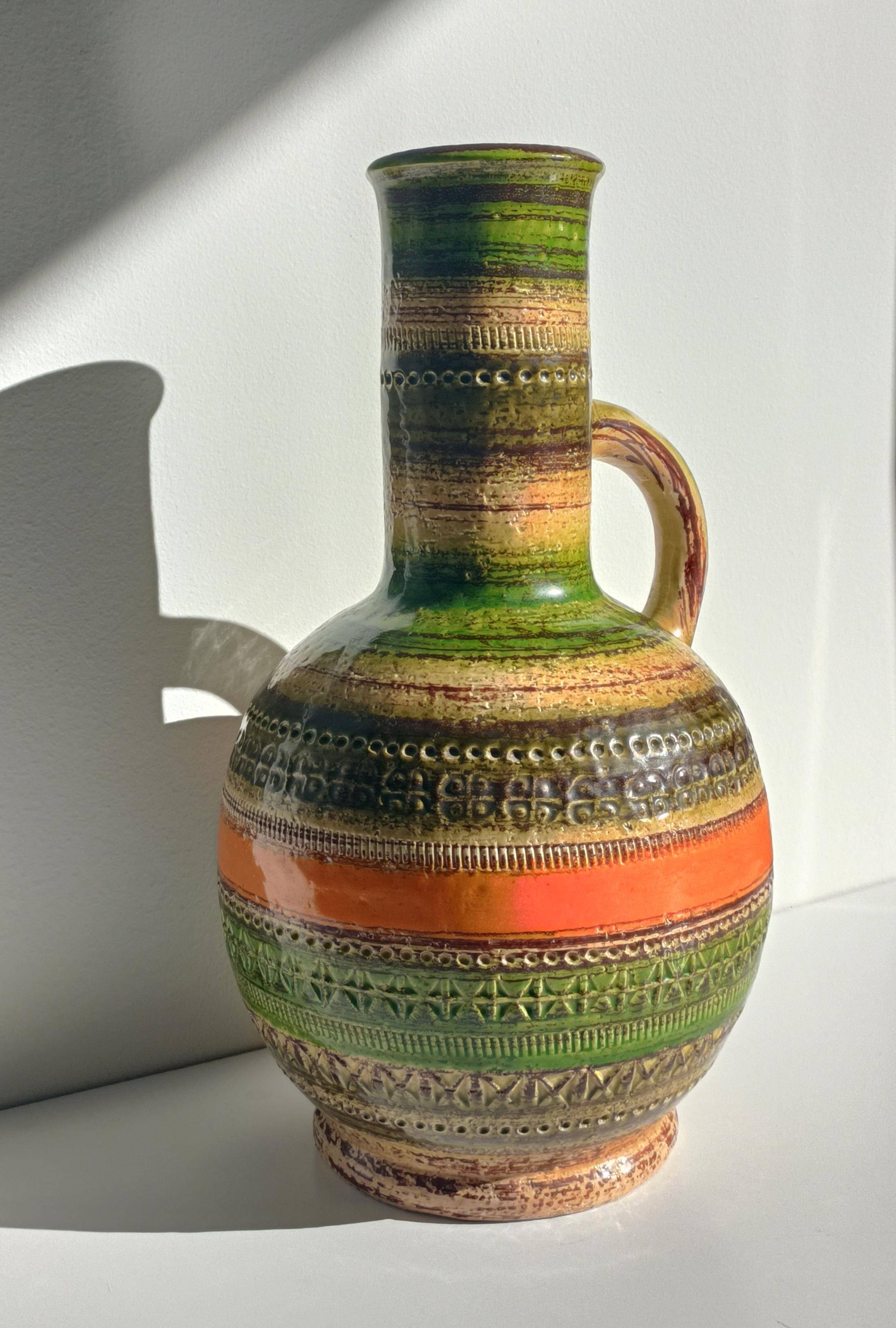 Bitossi Large Ceramic Vase by Aldo Londi, Mid-Century Modern, 1960s