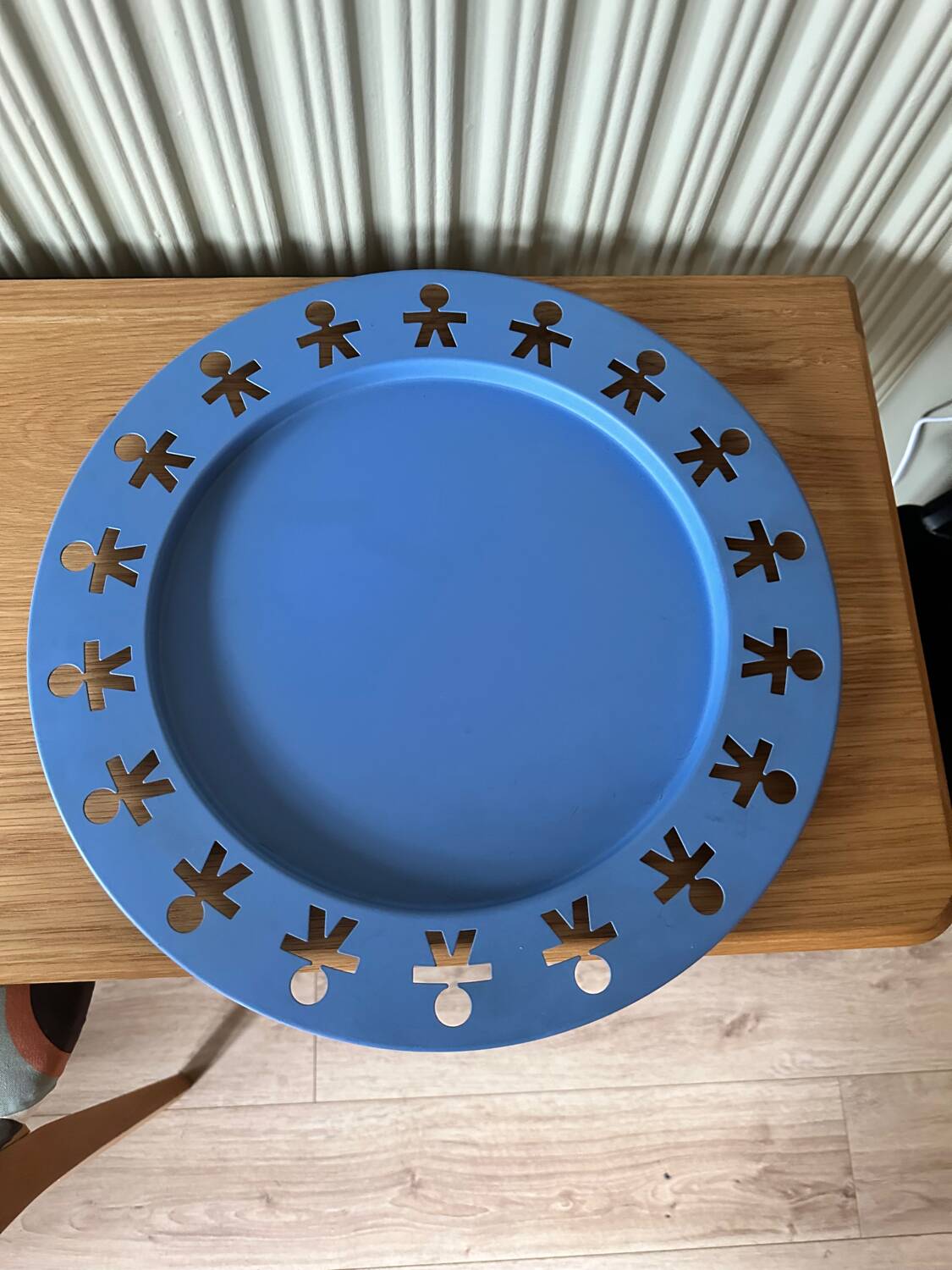 Plateau Alessi girotondo diamètre 40cm époxy bleu