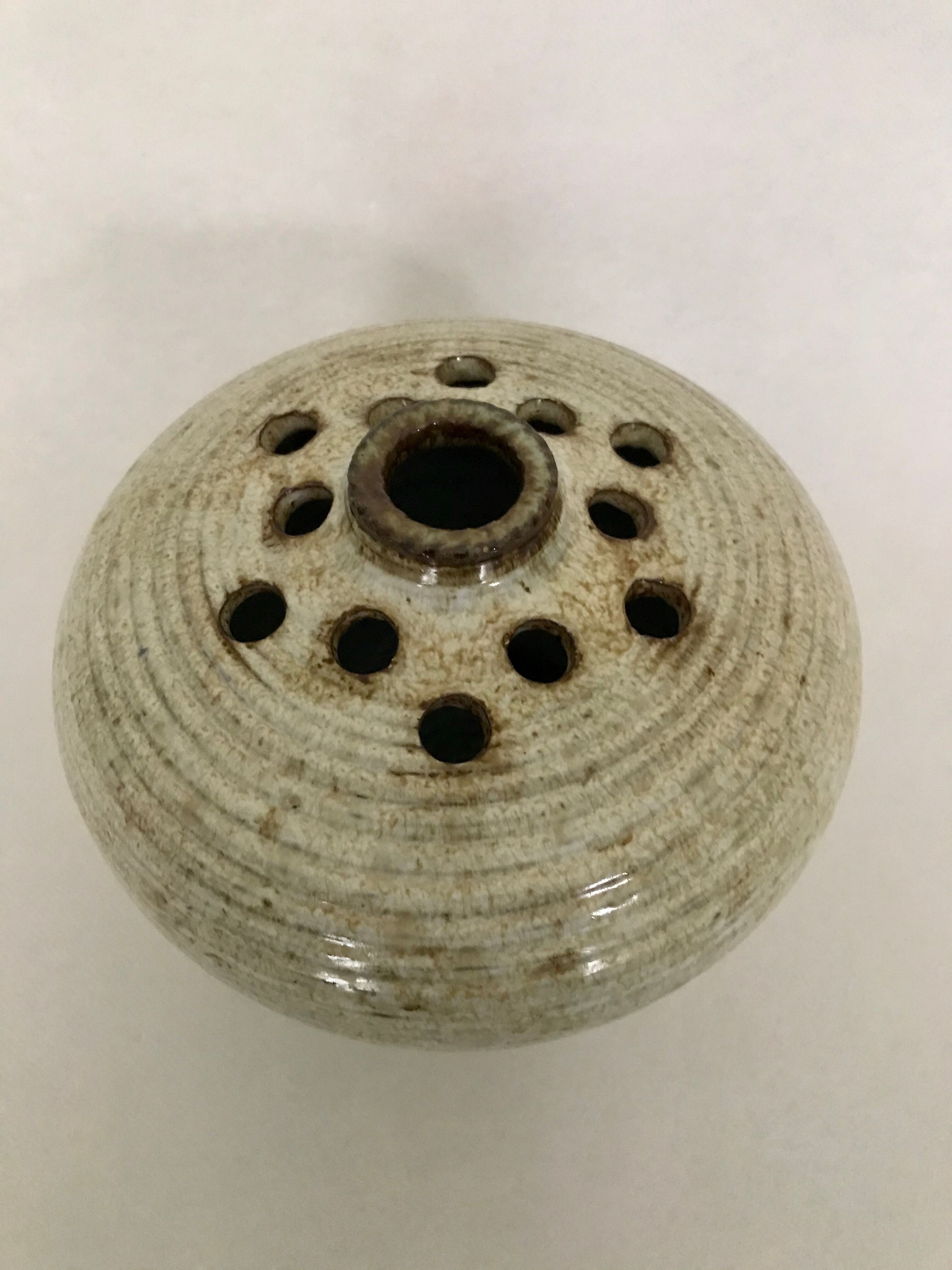 Marcel Giraud's sandstone flower-picking vase in Vallauris, circa 1960