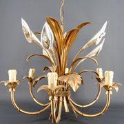 “Calla Lily” Chandelier by Hans Kögl, Hollywood Regency, c. 1970,