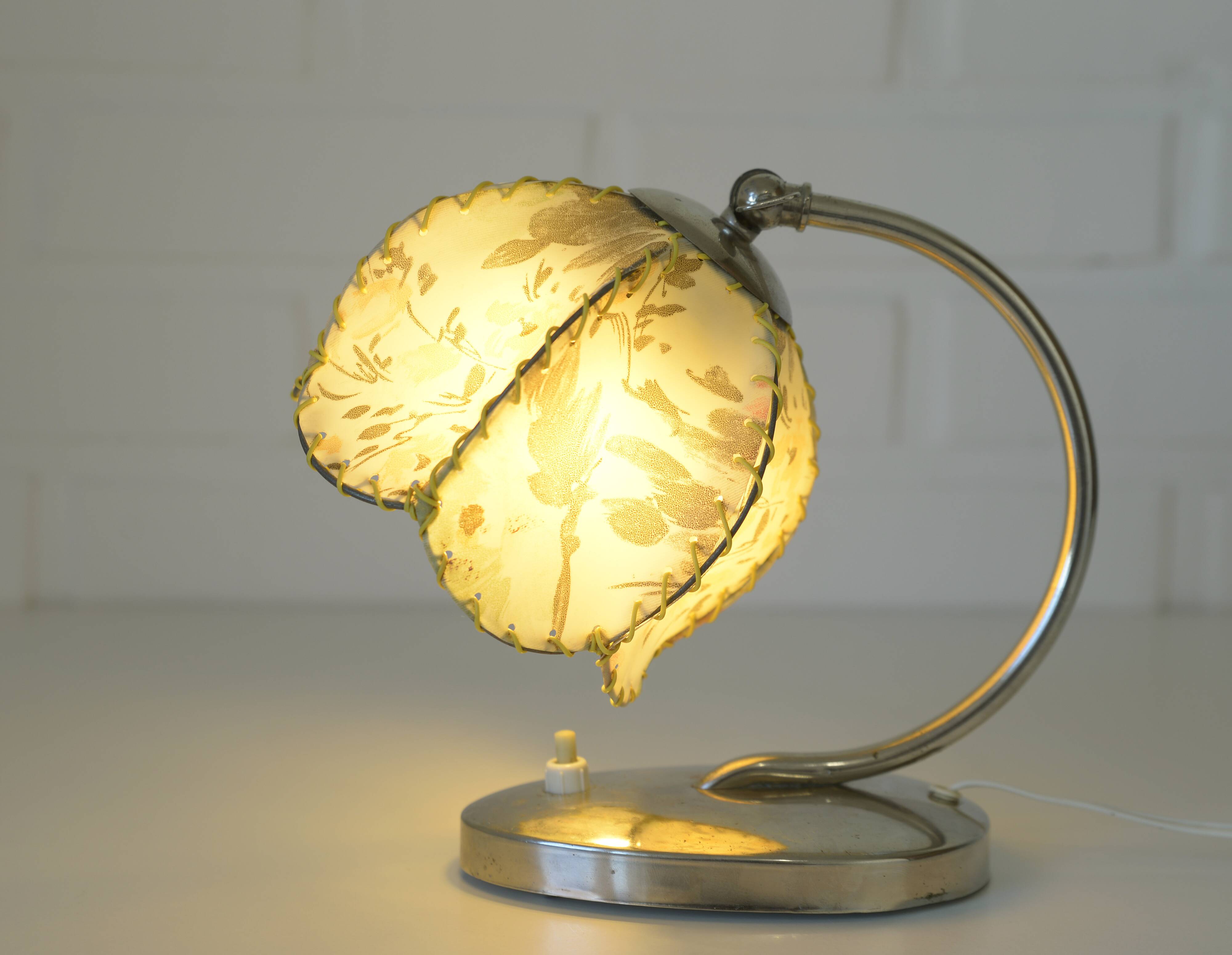 Vintage bedside lamp table light Yugoslavia 1950s lighting