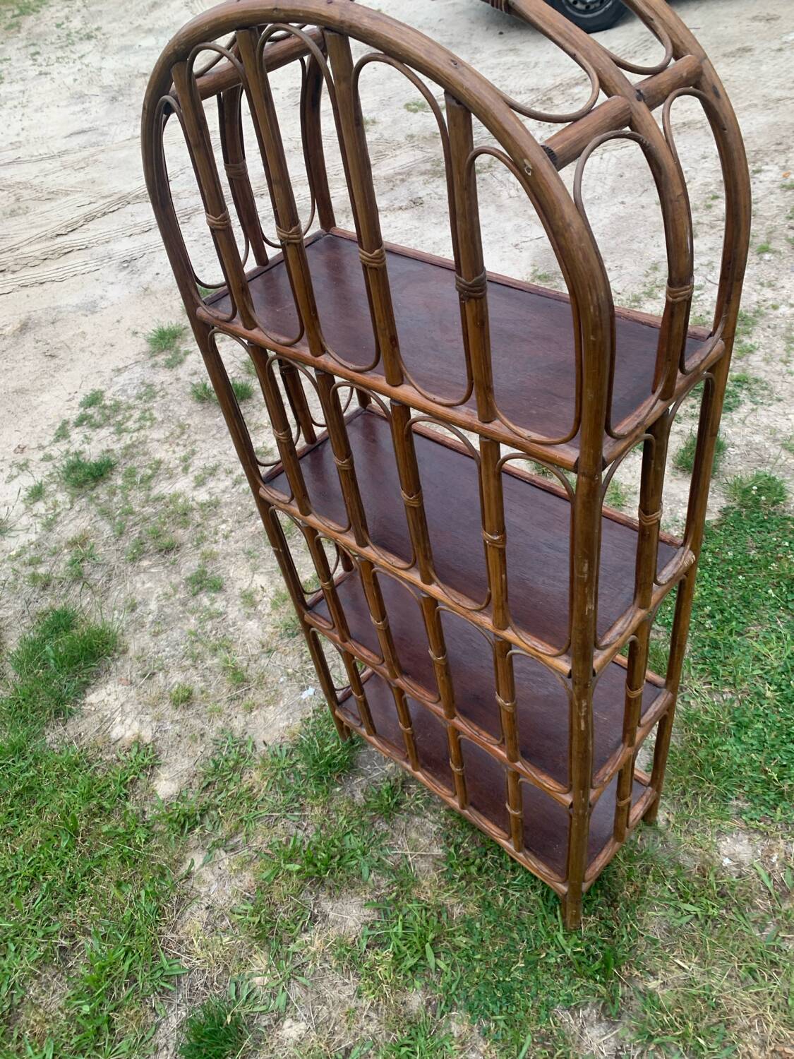 Art deco bamboo shelf