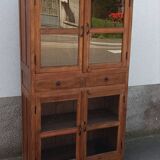 Antique teak cabinet with two drawers and four doors