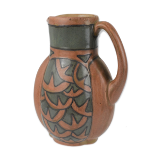 Stoneware cider pitcher from the HB Quimper Odetta manufacture