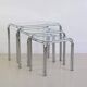 Ensemble de 3 tables gigognes en chrome