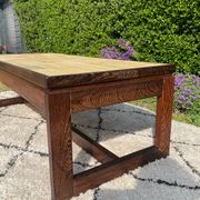Vintage coffee table in rosewood and ceramic.