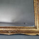 Italian mirror, key frame, vintage 50, engraved wood - gilded 39x32 cm SB