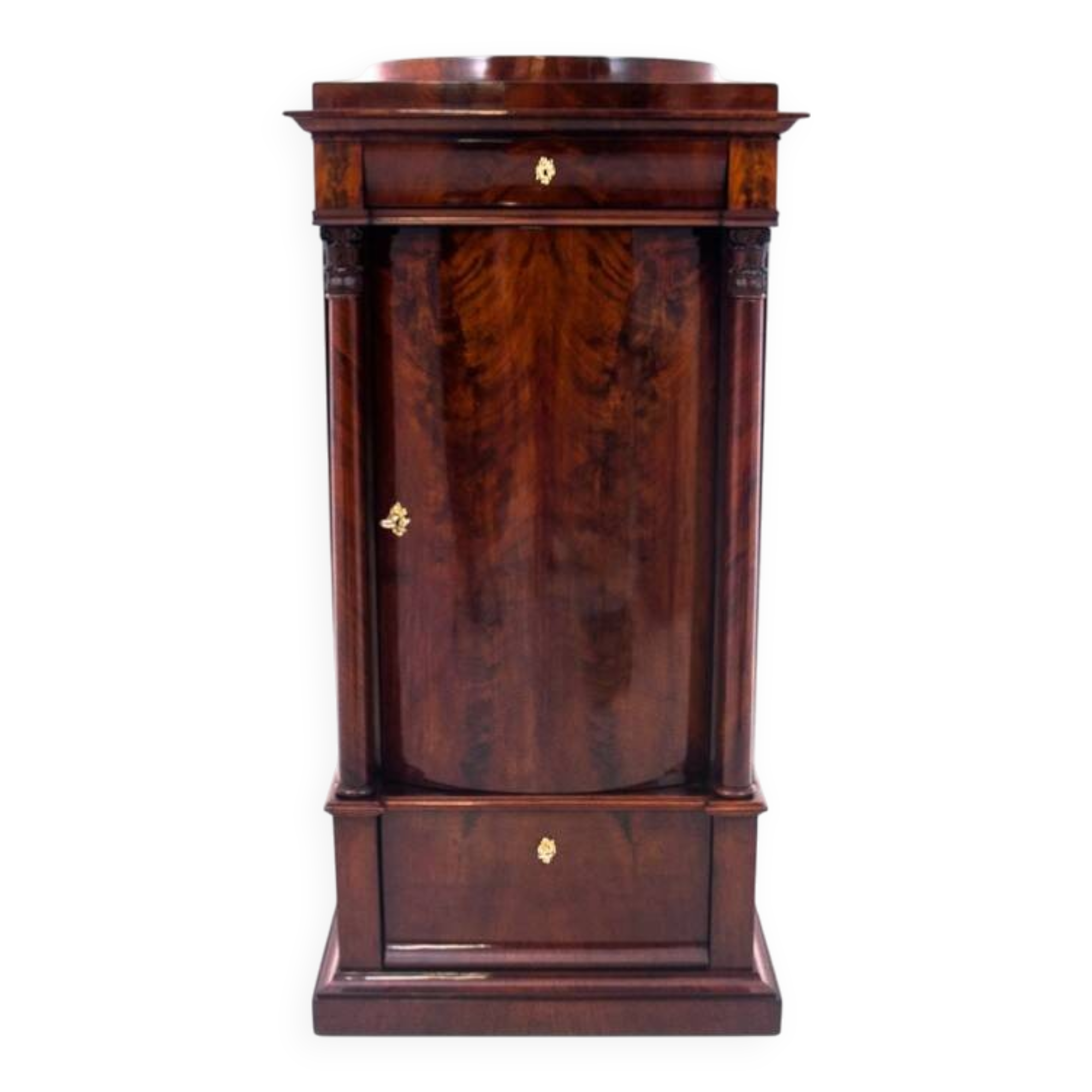 Antique chest of drawers - post, Northern Europe, circa 1850.